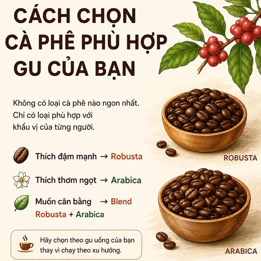 Cách chọn cà phê hợp gu của bạn