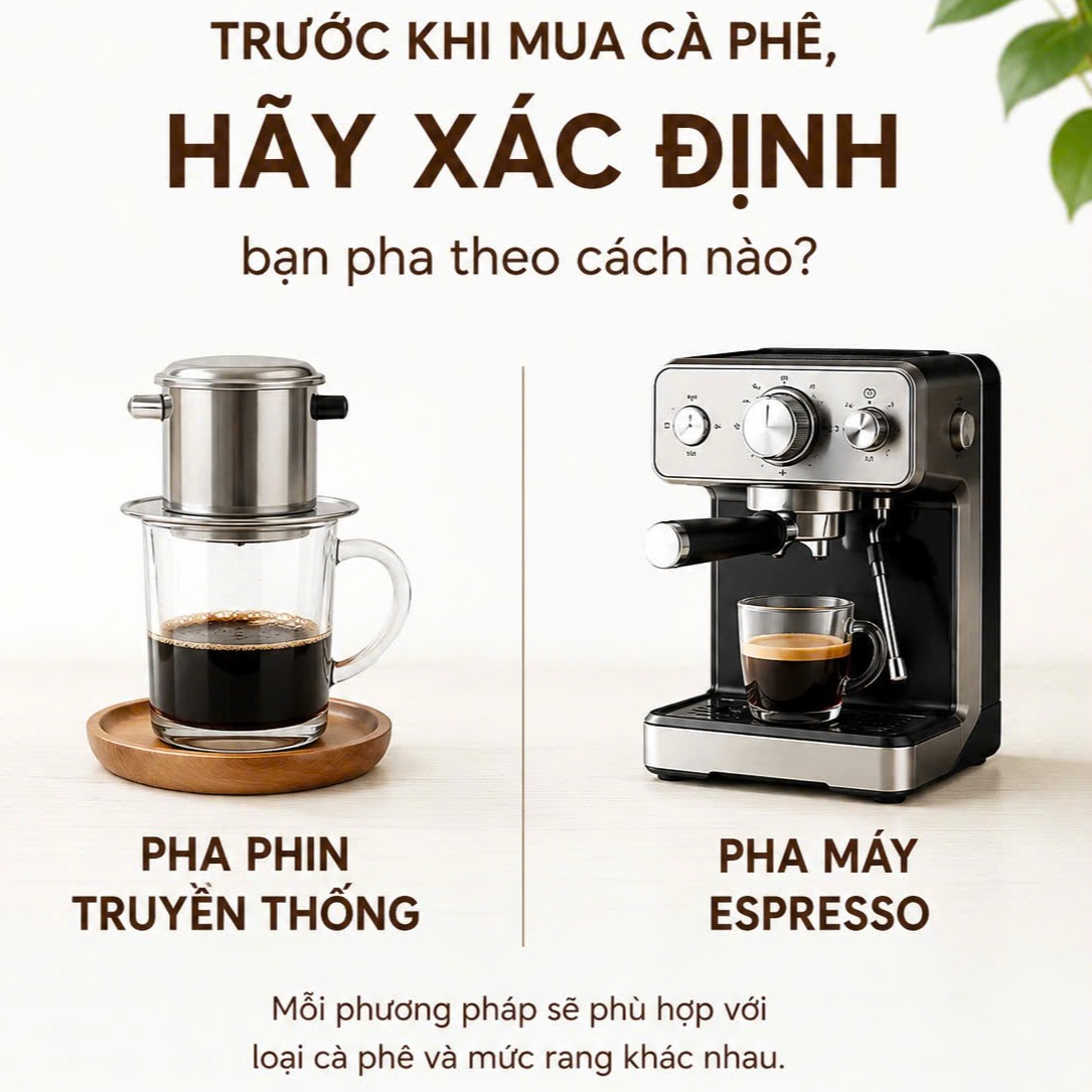 Xác định kiểu pha chế trước khi mua cà phê